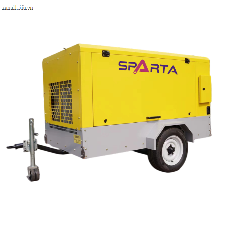 21Bar Screw Diesel Air Compressor 185 CFM Portable Mining Jack Hammer