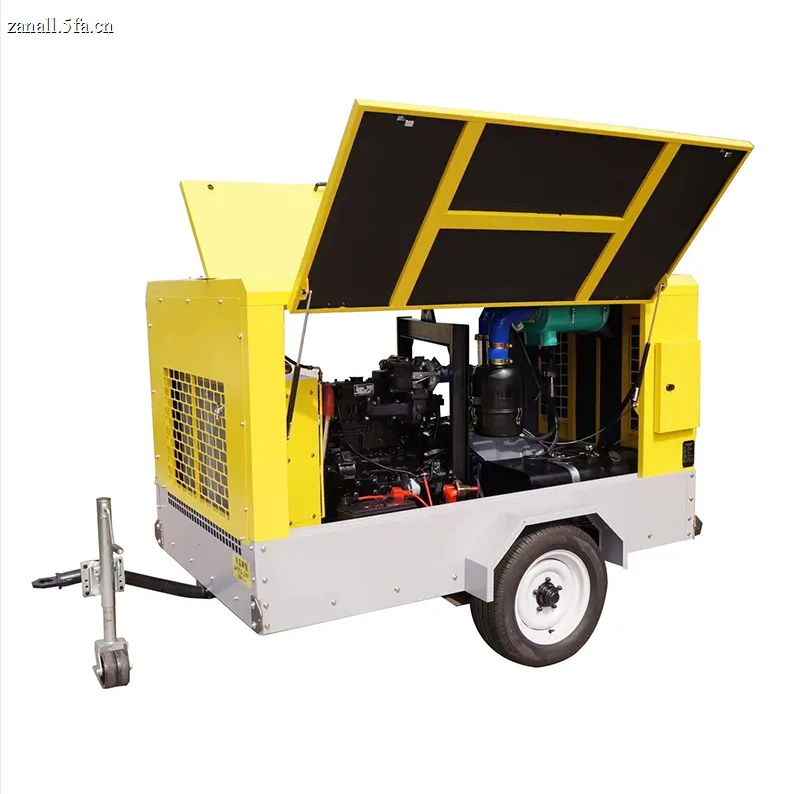 21Bar Screw Diesel Air Compressor 185 CFM Portable Mining Jack Hammer